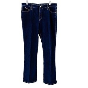 Wrangler Ultimate Riding Bootcut Jeans Q-Baby Womens 11/12 x34 Dark Wash Cowgirl